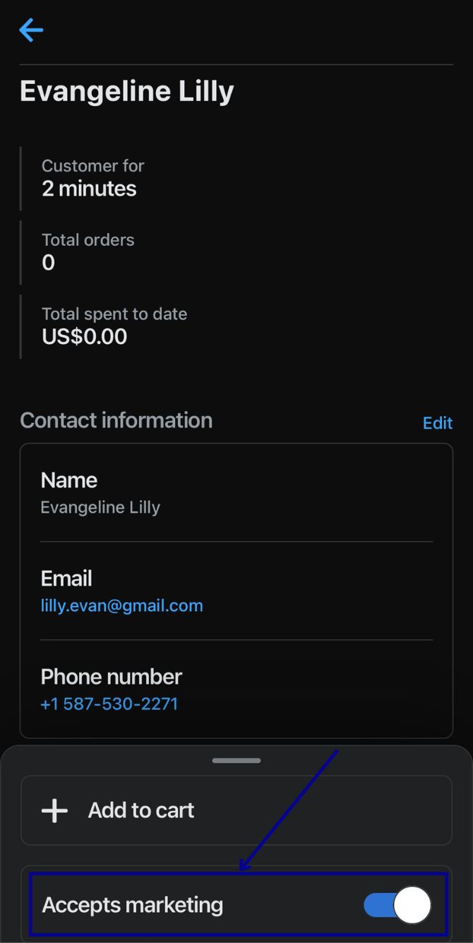 Edit a Customer Profile on Shopify